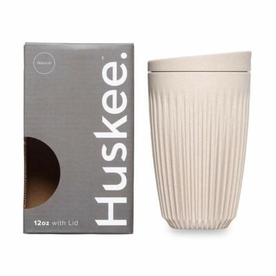 Huskee Cup + Lid 12oz (Natural)