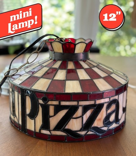 OMG MINI 12" *Plug-in* Pizza Hut Tiffany Style Ceiling Lamp FREE SHIPPING!! - Afbeelding 1 van 5