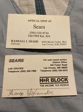 Business Cards Sears H&R Block In Sears Las Cruces New Mexico