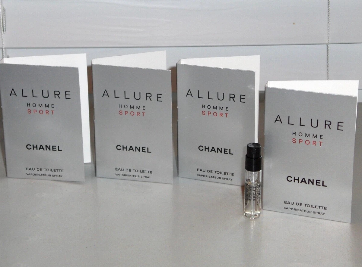 CHANEL ALLURE HOMME SPORT Eau de Toilette Spray Samples Vials 4 X .05 oz.  1.5 ml