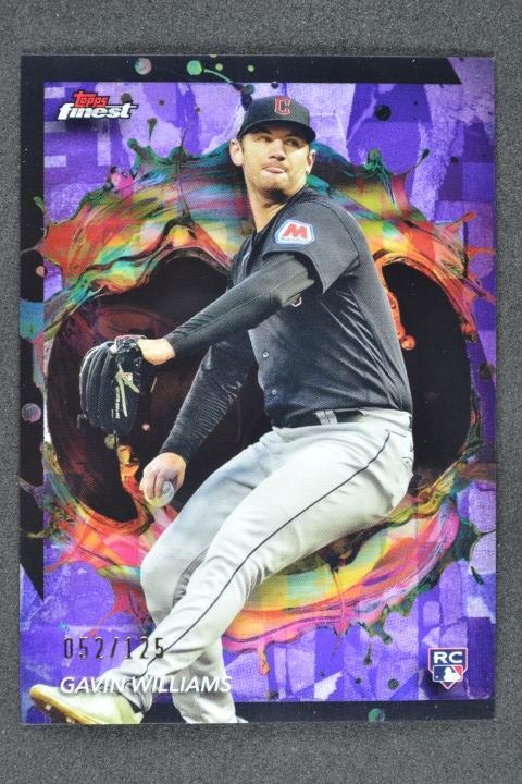 Gavin Williams 2024 Topps Finest Rare Purple /125 Guardians Rookie #242