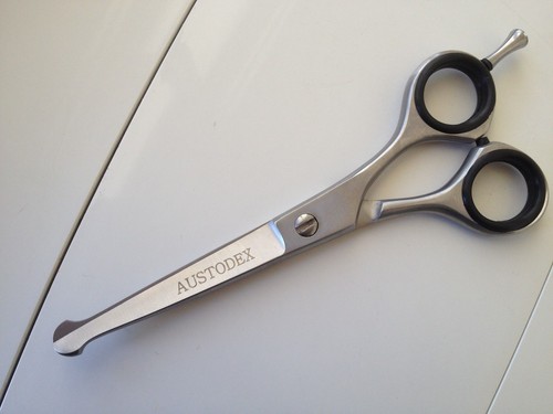 PROFESSIONAL PET DOG GROOMING CURVED BALL TIP HAIR CUTTING RAZOR SCISSORS 4.5 7 - Picture 4 of 8