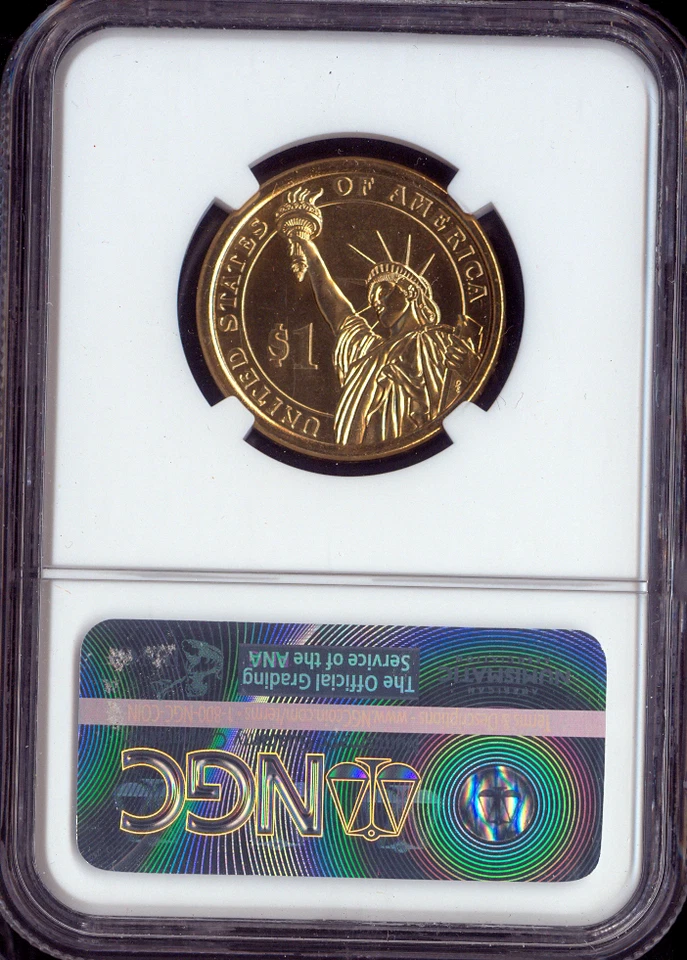 2015-D Lyndon B. Johnson Dollar NGC MS67 PL - 36th U.S. President - Image 2 of 2