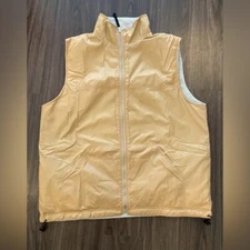 Basic Concepts men’s reversible vest, Tan/Gray Size XL