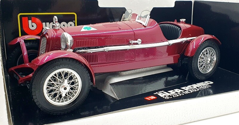 Burago 1/18 Scale Diecast 3014 - Alfa Romeo 8C 2300 Monza 1931 Dark Red