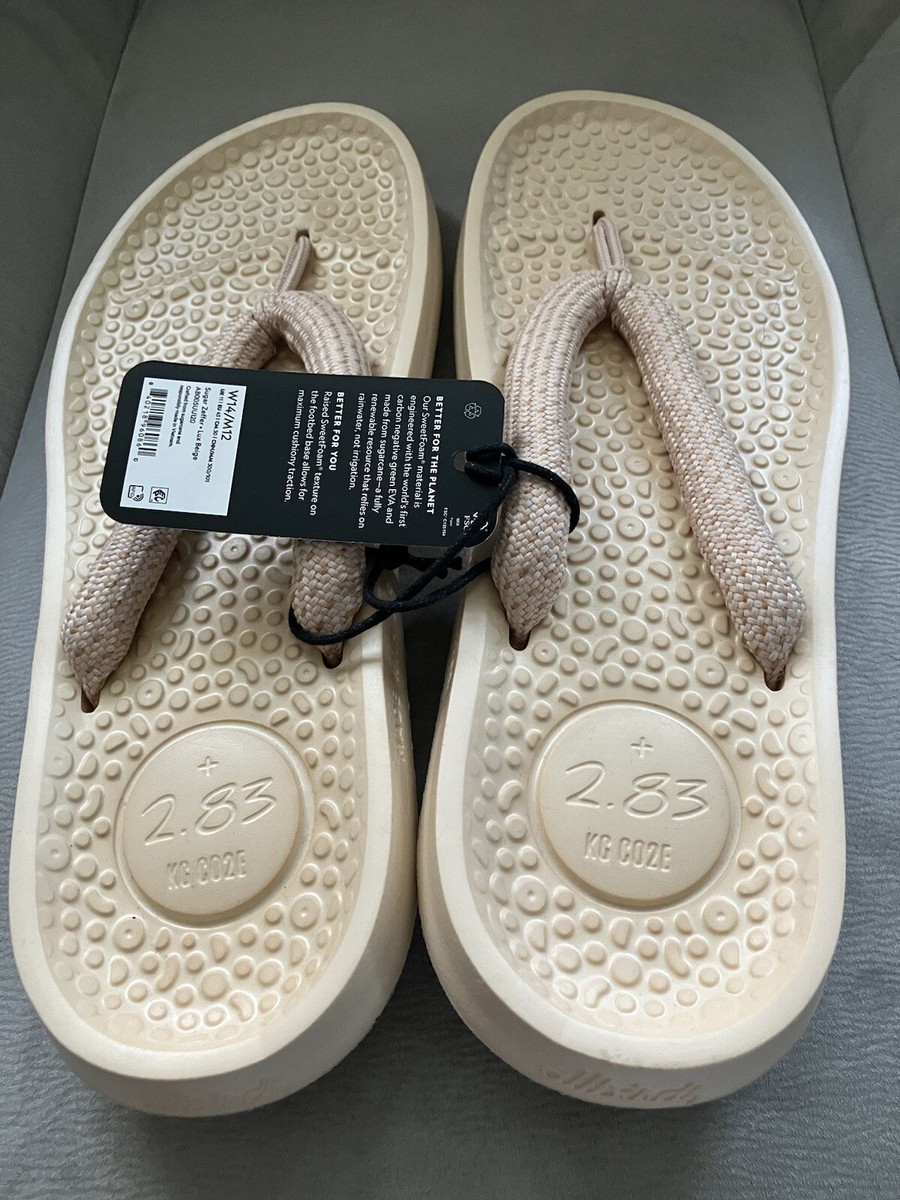 Allbirds Flip Flops Sugar Zeffer Lux Beige Tan Cream Comfort  display picture 2