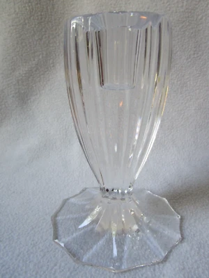 Val St. Lambert schöner Kristallglas Kerzenständer klar 13x3,5x5-9cm 407g Top - Bild 1 von 4