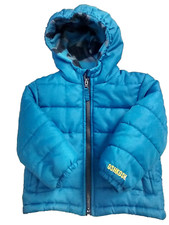 OshKosh B'Gosh Size 24M Blue Puffer Jacket Coat Sherpa Toddler Boys