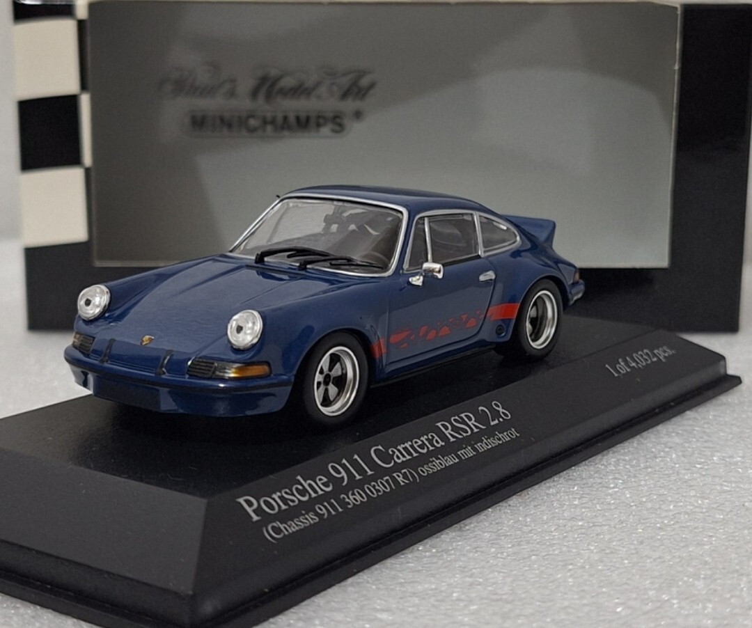 Porsche 911 Carrera RSR Blue/ Red 1973 1:43 Minichamps 430736904