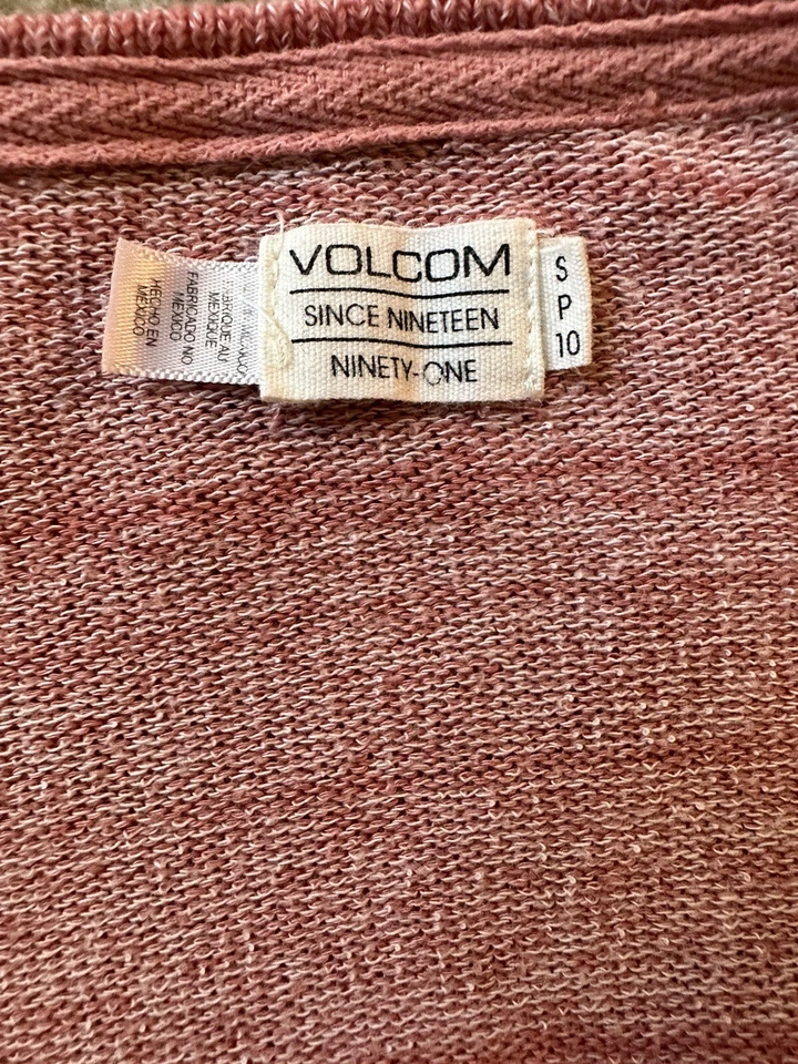 Volcom Women’s Cardigan Pink Open Front Wrap Size S - Image 4 of 4