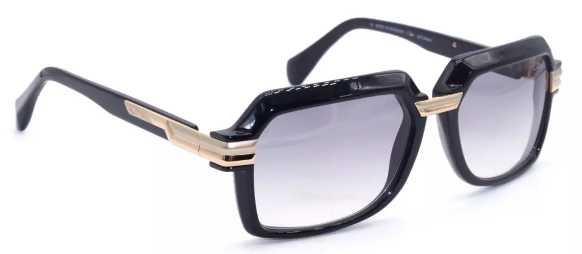 NEW CAZAL MOD.8043 COL.001 BLACK-GOLD PLATED GRADIENT AUTHENTIC SUNGLASSES 56-17