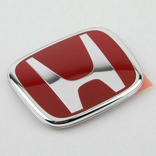 For Civic Sedan 2016-2021 - Set Of 3 Red Frontrearsteering Emble-m Badge Logo-
