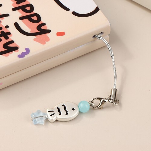 Cute Little Fish Phone Lanyard Cartoon Taiyaki Beaded Mobile Phone Chain - Zdjęcie 7 z 12