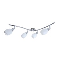 Led Deckenleuchte 4Xled Je 4W/230V Chrom Strahler Glas Schwenkbar 1200Lm 81Cm