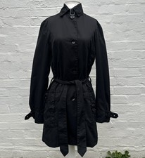 Part Two Cotton Blend Short Mac Raincoat Jacket With Detachable Belt Size 10uk