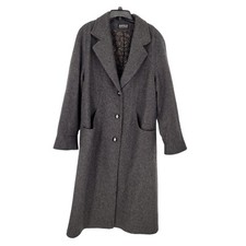 Jofeld By Forstmann Vtg Womens 14* See Measurements Gray Wool Blend Long Coat
