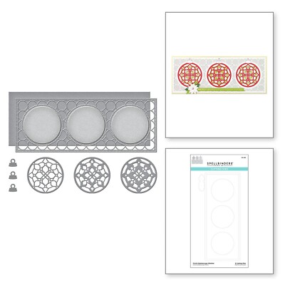 Spellbinders Circle Kaleidoscope Slimline Collection Metal Etched Dies