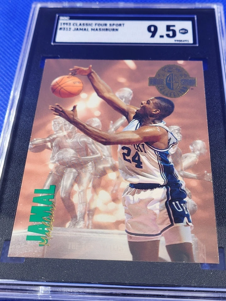 1993 Classic Four Sport Gold #312 Jamal Mashburn (RC) Rookie SGC 9.5 - Image 2 of 3