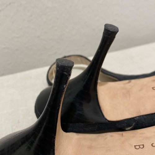 Coach Women Belle Slingback Kitten Heels Ionic Jacquard Logo Size 9B Black A0223 - Picture 12 of 12
