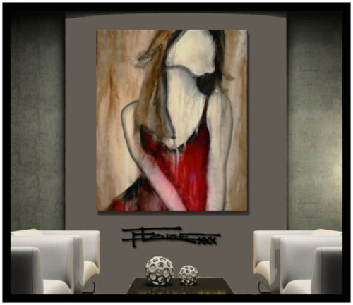 ABSTRACT PAINTING Canvas Wall Art Listed by Artist Large, Framed, USA ELOISExxx - Picture 1 of 7