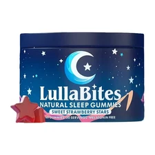 LullaBites Natural Sleep Gummies Strawberry Stars Flavor 60 Gummies