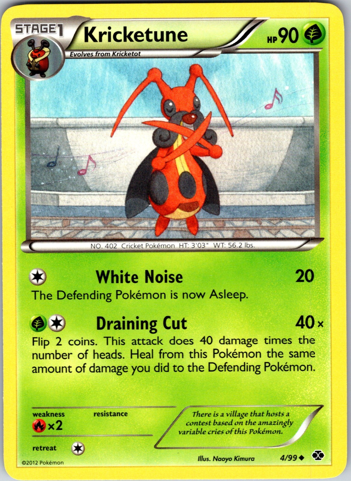 Kricketune Uncommon Next Destinies 4/99 NM