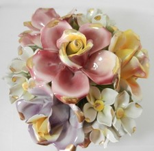 Vintage Capodimonte Porcelain Flower Bouquet - Italy