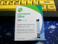 100 ONE TOUCH ULTRA TEST STRIPS 1 X 100, EXP 12-31-26, VERY GOOD SEALED BOX