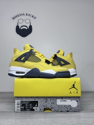 Size 7 - Nike Air Jordan 4 Retro Lightning 2021 Tour Yellow CT8527-700 Mens