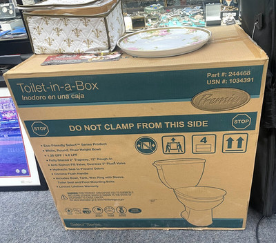 **PICK UP ONLY** Premier Toilet in a box 244468 1.28 Gpf Toilet