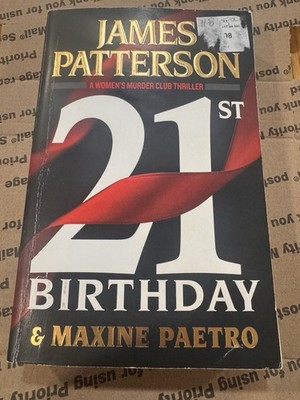 James Patterson 21st Birthday Women's Murder Club Paperback Thriller Novel