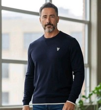 Guinness Performance Cotton Sweater, Pullover, Dark Blue, Size: Large