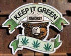 VINTAGE 1963 DATED SMOKEY THE BEAR KEEP IT GREEN 10.5” PORCELAIN GAS OIL SIGN