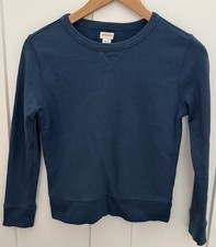 CrewCuts By JCrew Boys 8/9 Navy Crewneck Pullover 100 Cotton Sweatshirt