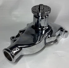 Small Block Chvy Aluminum Water Pump Short SBC 283 305 350 Hgh Vlum (No Gasket) thumbnail 3