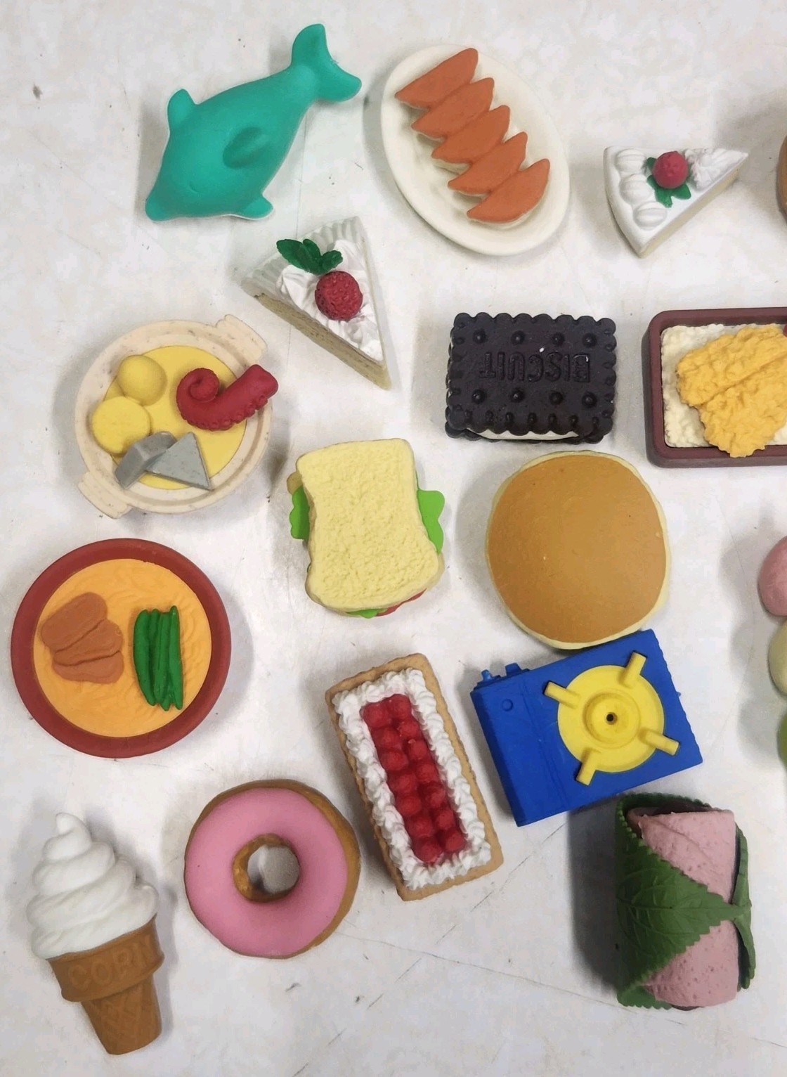 (23) Iwako Japanese Assorted Food & Dolphin Eraser Lot