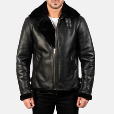 SAVAGE LEATHER CO. AMERICANA FB B-3 LEATHER BOMBER JACKET