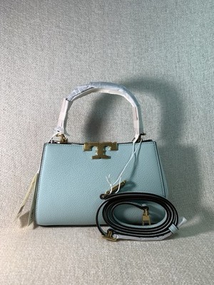Tory Burch Pale Blue Mini Backpack NEW Tory Burch Soft Fleming Northern Blue Leather Small  main image 2