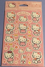 Sanrio Hello Kitty Multicolor Matte Paper Glitter Stickers 2 Sheets SIL-34044