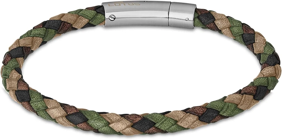 Style LS2141-2/4 Bracciale Da Uomo in Pelle, No Aplica, Argento, Zirconia Blu - Immagine 4 di 4