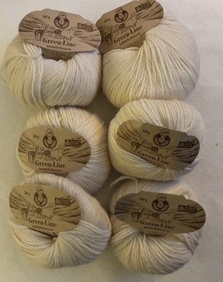 Stahl Sche Wolle Green Line 100% Virgin Wool 6 Balls Cream Color 50g 125m Each