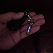 Titanium Keychian Necklace Pendant EDC Charm DIY Glow in The Dark 25 Years Life