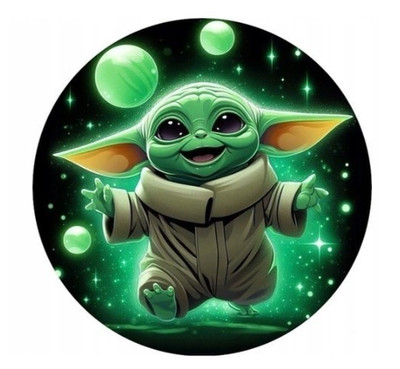 Essbar Yoda Star Wars Jedi Star Tortenaufleger Torte Tortenbild Zuckerbild+ TEXT