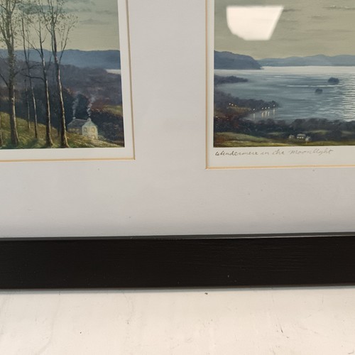 Jeff Sudders Windermere In The Moonlight Lake District Triptych Print Signed - Picture 9 of 23