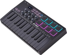 25 Key MIDI Keyboard Controller Beat Maker Pads RGB Portable USB