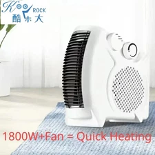 1800W Portable Electric Space Heater Thermostat Small Desk Ceramic Heater Fan