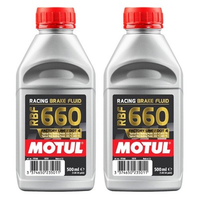 Motul RBF660 100% Synthetic Performance Race Rally DOT 4 Bremsflüssigkeit - 2 x 500ML