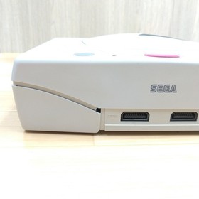 Sega Saturn white console with Virtua Gun, Fighting Stick, 3 games & memory JPN