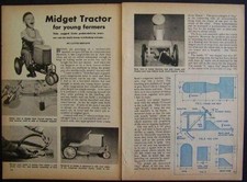 Pedal Powered Midget Tractor 1945 vintage How-To build PLANS