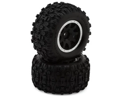 Traxxas Black & Satin Rear Wheels w/ Sledgehammer Tires Set of 2 (10770-STBLK) - Image 1 of 4